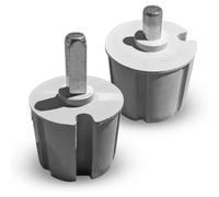 Calotta Tappo per Tenda da Sole con Perno Quadro/Foro/Tondo - Ø 60/63/70 mm - Diametro: 60, Tipologia: COPPIA CON PERNO TONDO