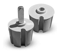 Calotta Tappo per Tenda da Sole con Perno Quadro/Foro/Tondo - Ø 60/63/70 mm - Tipologia: COPPIA CON PERNO QUADRO, Diametro: 63