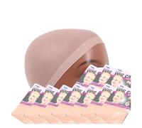 Calotte Per Parrucche Calza for parrucca 20 pezzi for nera for, for, in nylon elasticizzato for, for da donna(Burgundy)