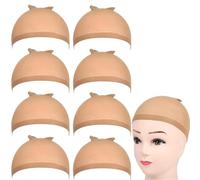 Calotte per Parrucche Cuffia for parrucca HD, trasparente, elastica, sottile, invisibile, in nylon, for fissare i capelli, traspirante, 8 pezzi per tenere parrucca(Color 18)