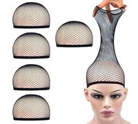 Calotte Per Parrucche Cuffia for parrucca in rete, retina for capelli in nylon, elastica, alla moda, for donne che realizzano parrucche(Black-10Pcs)