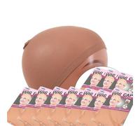 Calotte Per Parrucche Cuffia for parrucca marrone chiaro for donne, 20 pezzi, cuffia for in calza for parrucche frontali in pizzo, for tessitura resistente come la pelle, comoda(Auburn)