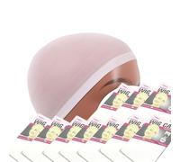 Calotte Per Parrucche Cuffia for parrucca marrone chiaro for donne, 20 pezzi, cuffia for in calza for parrucche frontali in pizzo, for tessitura resistente come la pelle, comoda(Natural Black)