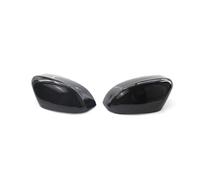 Calotte Specchiett Copertura dello specchio retrovisore laterale nero brillante in fibra di carbonio per Ford per Focus per MK2 per MK3 2008-2017 gusci specchietti laterali(Nero)