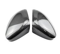 Calotte Specchietti Calotte Copri Specchietti Retrovisori Per Golf 8 VIII MK8 2021 ABS Nero Lucido/Aspetto Carbonio Calotte Copri Retrovisori Custodia(No Side Assist-1)