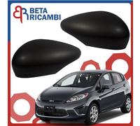 Calotte Specchietto Retrovisore Ford Fiesta VI 6 Nere Dx - Sx Coppia
