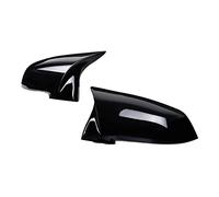 Calotte Specchio,Copertura Specchio 2 Pezzi Specchio retrovisore cappuccio del tappo di carbonio nero Uso adatto per BMW Serie 1 3 4 X M 220i 328i 420i F20 F21 F22 F23 F30 F32 F33 F36 X1(Bright black)