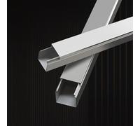 calpestabile passacavi 50 80 100 120 150 180 Cm Di Lunghezza Vasca Invisibile Decorativa Argento, Copertura Per Cavi Da Pavimento Di Grande Capacità(L 80CM x W 20MM x H 10MM)