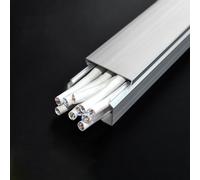 calpestabile passacavi Canalina Invisibile Decorativa In Argento, Copertura Per Cavi In metallo Per Scuole/giardini Pubblici/esterni, Gestione Cavi Per Nascond(L W H 180CM x 2.5CM x 2.5CM)