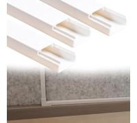 calpestabile passacavi Canalina Portacavi Quadrata Da 7, 10, 15, 19 Mm Di Altezza, Nascondicavi Autoadesivi, Copricavi Per Cavi A Parete Per Officina/fabbrica(D- 3 PC,L W H 100cm x 20mm x 15mm)