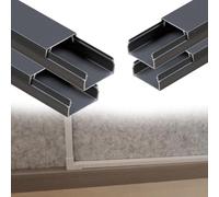 calpestabile passacavi Canalina Portacavi Quadrata Da 7, 10, 15, 19 Mm Di Altezza, Nascondicavi Autoadesivi, Copricavi Per Cavi A Parete Per Officina/fabbrica(B- 4 PC,L W H 100cm x 39mm x 19mm)