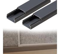 calpestabile passacavi Canalina Portacavi Quadrata Da 7, 10, 15, 19 Mm Di Altezza, Nascondicavi Autoadesivi, Copricavi Per Cavi A Parete Per Officina/fabbrica(B- 2 PC,L W H 100cm x 30mm x 15mm)