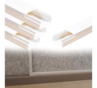 calpestabile passacavi Canalina Portacavi Quadrata Da 7, 10, 15, 19 Mm Di Altezza, Nascondicavi Autoadesivi, Copricavi Per Cavi A Parete Per Officina/fabbrica(D- 4 PC,L W H 100cm x 12mm x 7mm)