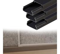 calpestabile passacavi Canalina Portacavi Quadrata Da 7, 10, 15, 19 Mm Di Altezza, Nascondicavi Autoadesivi, Copricavi Per Cavi A Parete Per Officina/fabbrica(C- 3 PC,L W H 100cm x 30mm x 15mm)