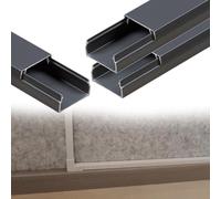 calpestabile passacavi Canalina Portacavi Quadrata Da 7, 10, 15, 19 Mm Di Altezza, Nascondicavi Autoadesivi, Copricavi Per Cavi A Parete Per Officina/fabbrica(B- 3 PC,L W H 100cm x 39mm x 19mm)