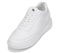 CALTO Scarpe da uomo invisibili, altezza crescente, ultra leggere, con lacci, sportive, 7,1 cm, bianco, 44.5 EU