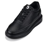 CALTO Scarpe da uomo invisibili, altezza crescente, ultra leggere, con lacci, sportive, 7,1 cm, nero, 44.5 EU