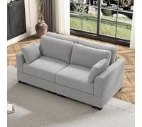 Caluself Divano modulare in velluto grigio, combinabile a 2 posti per divano ad angolo o Loveseat, paesaggio residenziale con fattore di benessere