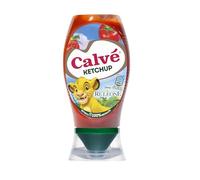 Calvé Ketchup Light Disney, Formato 430 ml, Ketchup Light con Stevia*, Contiene il 50% in Meno di Zuccheri, Senza Glutine, Senza Conservanti e Senza Coloranti, Vegano
