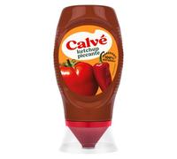 Calvé Ketchup Piccante, Top Down 250ml, con un tocco di piccante | Ideale con burger, chicken wings, grigliate e street food. Senza glutine, senza conservanti, senza coloranti. Vegano.