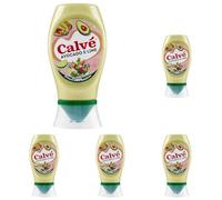 Calvé, Salsa Avocado e Lime, Formato 250 ml, Salsa a Base di Avocado e Lime, Ideale per Pokè, Tacos, Nachos e Hamburger Vegetali, Senza Conservanti, Senza Glutine, Vegano, Bottiglia 100% Riciclata