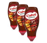 Calvé Salsa Barbeque, Formato 430 ml, Salsa Bbq con Aroma Deciso di Legna e Fumo, Ideale per Tutti i Piatti a Base di Carne, Bottiglia 100% Riciclata (Confezione da 3)