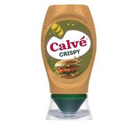 Calvé Salsa Crispy, Formato 250 ml Top Down, Salsa con Cetriolini e Cipolla Ispirata ai Fast Food, Gusto Intenso e Cremoso per Burger, Sandwich, Nuggets e Snack Salati