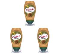 Calvé Salsa Crispy, Formato 250 ml Top Down, Salsa con Cetriolini e Cipolla Ispirata ai Fast Food, Gusto Intenso e Cremoso per Burger, Sandwich, Nuggets e Snack Salati (Confezione da 3)