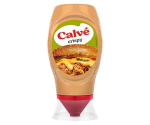 Calvé Salsa Crispy, Formato 250 ml Top Down, Salsa con Cetriolini e Cipolla Ispirata ai Fast Food, Gusto Intenso e Cremoso per Burger, Sandwich, Nuggets e Snack Salati