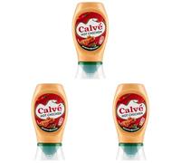 Calvé Salsa Hot Chicken Piccante, Formato 250 ml, Delicata, con Cayenna e Peperoncino, Ideale per Bocconcini di Pollo e Spiedini, Vegetariano, Senza Glutine, Bottiglia 100% Riciclata (Confezione da 3)