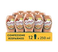 Calvé Salsa Rosa, 12 Pezzi da 250 ml, Salsa con Pomodorini Freschi Italiani, Ideale per Party e Buffet, Senza Coloranti e Conservanti, Senza Glutine, Vegetariano, Bottiglia 100% Riciclata