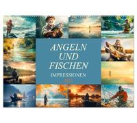 CALVENDO - Calendario mensile 2027 DIN A2 query, mese dopo mese, per la pesca e la pesca