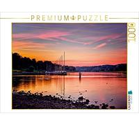 CALVENDO Dirk Meutzner - Puzzle Tramonto Dresda sull'Elba 1000 pezzi, dimensioni 64 x 48 cm