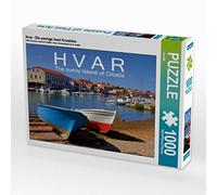 CALVENDO- Hvar-Puzzle Fotografico, Motivo: l'isola soleggiata della Croazia, 1000 Pezzi, Colore Bianco, Teile, 4059478819214