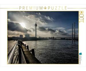 CALVENDO Klaus Hoffmann - Puzzle Vista sul ponte del ginocchio e sulla torre del Reno, 1000 pezzi, dimensioni 64 x 48 cm