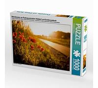CALVENDO Konstantin Articus - Puzzle con papaveri sulla pista ciclabile tra Heßdorf e Großenseebach 1000 pezzi, dimensioni 64 x 48 cm
