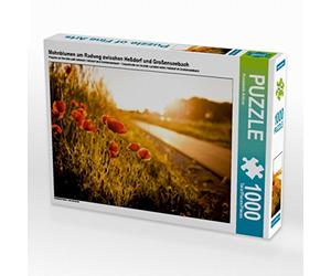 CALVENDO Konstantin Articus - Puzzle con papaveri sulla pista ciclabile tra Heßdorf e Großenseebach 1000 pezzi, dimensioni 64 x 48 cm