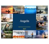 CALVENDO - Pesca - impressioni con fantastiche frasi (calendario da parete 2027 DIN A2 orizzontale), calendario mensile: Angelzeit ist meine Zeit