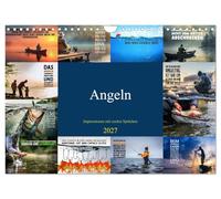 CALVENDO - Pesca - impressioni con fantastiche frasi (calendario da parete 2027 in formato DIN A4 orizzontale), calendario mensile: Angelzeit ist meine Zeit