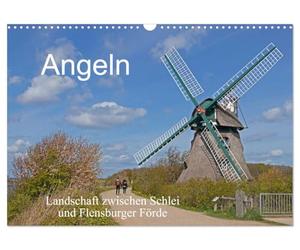 CALVENDO - Pesca - Paesaggio tra Schlei e Flensburger Förde (calendario da parete 2027 DIN A3 orizzontale), calendario mensile: riserva naturale, ferrovia storica a vapore, idillische case sul tetto