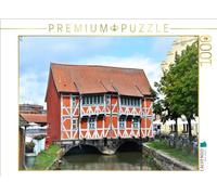 CALVENDO Puzzle a forma di casetta rossa WISMAR (1752) | 1000 pezzi Lege-Dimensioni 64 x 48 cm puzzle foto per ore felici