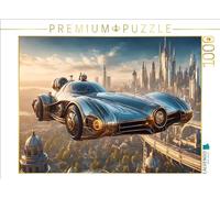 Calvendo - Puzzle Aircar über der City | 1000 Teile Lege-Größe 64 x 48 cm Foto-Puzzle für glückliche Stunden: Steampunk Maschinenwelt