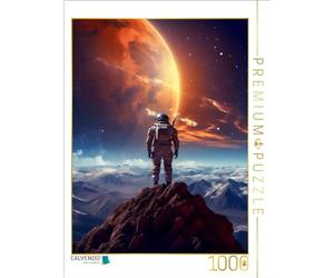 CALVENDO Puzzle astronauta che guarda un tramonto su un pianeta lontano | 1000 pezzi di dimensioni 48 x 64 cm puzzle foto per ore felici