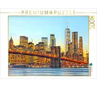 CALVENDO Puzzle Brooklyn Bridge, East River e Skyline di Downtown Manhattan 1000 pezzi Lege dimensioni 64 x 48 cm foto Puzzle di Großkopf Rainer