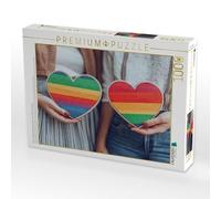 CALVENDO Puzzle con cuori nei colori dell'arcobaleno come simbolo della comunità LGBTQ, 1000 pezzi, dimensioni 64 x 48 cm, puzzle fotografico per ore felici