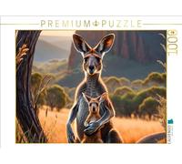 CALVENDO Puzzle con mamma a canguro che protegge il tuo ragazzo, 1000 pezzi, dimensioni 64 x 48 cm, puzzle fotografico per ore felici