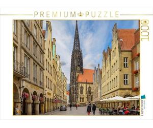 CALVENDO Puzzle con vista sulla chiesa di San Lamberti, 1000 pezzi, puzzle trasversale, dimensioni in cm, puzzle fotografico per ore felici