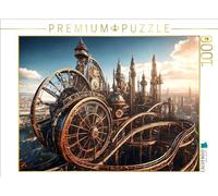 Calvendo Puzzle Dampfgetriebene Achterbahn | 1000 Teile Lege-Größe 64 x 48 cm Foto-Puzzle für glückliche Stunden: Steampunk Maschinenwelt