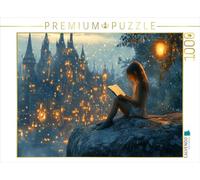 CALVENDO Puzzle Il castello delle fate - Ragazza legge un libro | 1000 pezzi Lege Dimensioni 64 x 48 cm Puzzle fotografico per ore felici