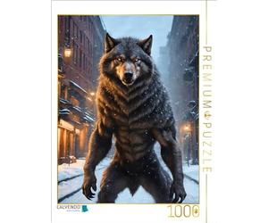 CALVENDO Puzzle lupo mannaro nella fredda notte di Capodanno | 1000 pezzi Lege-dimensioni 48 x 64 cm puzzle foto per ore felici